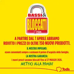Anteprima dell'opuscolo Todis volantino Prezzi Bassi & Blocati dal negozio Todis valido da 07/04/2026