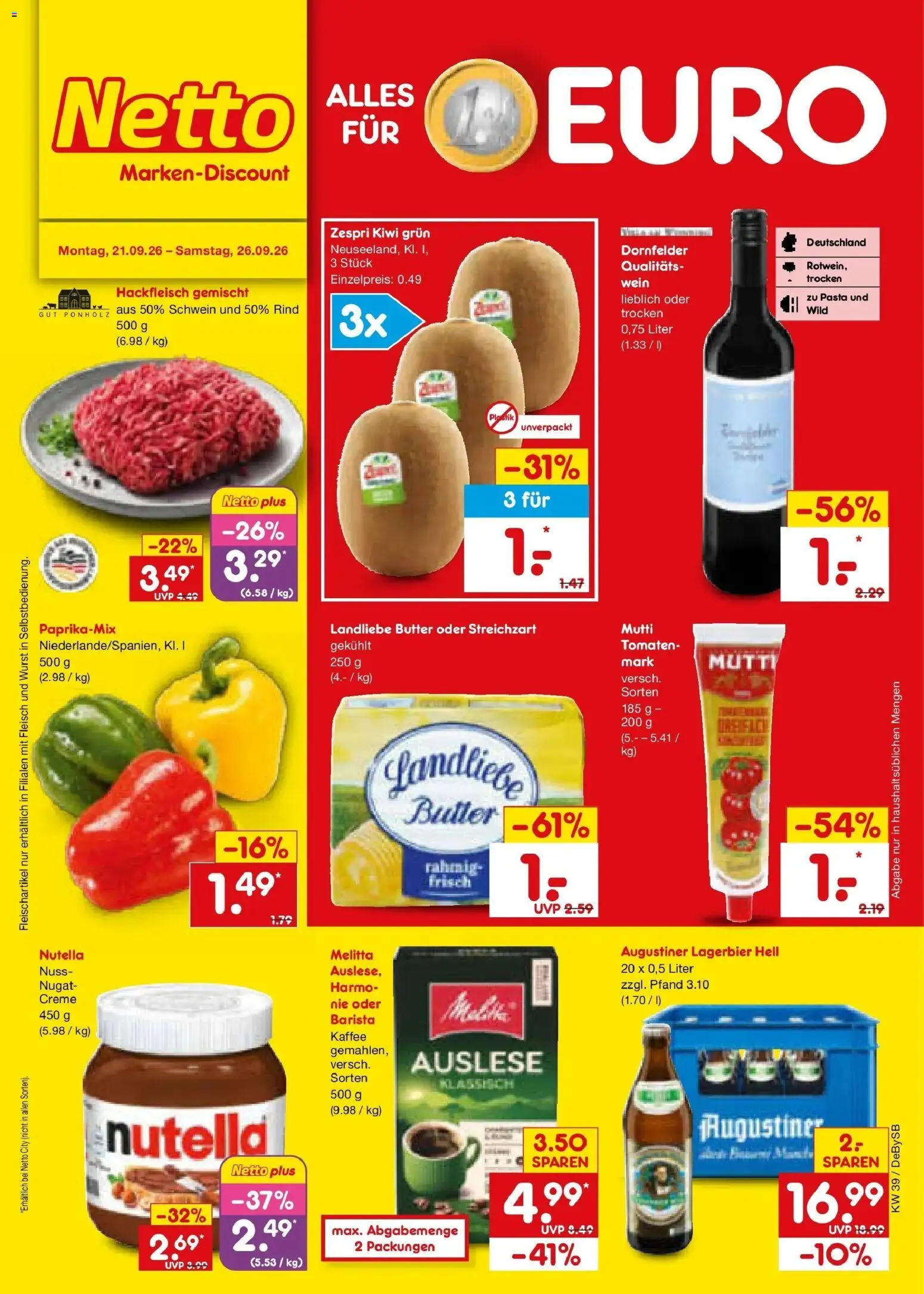 Vorschau von dem Prospekt des Geschäftes Netto Marken-Discount, gültig ab dem 21.09.2026