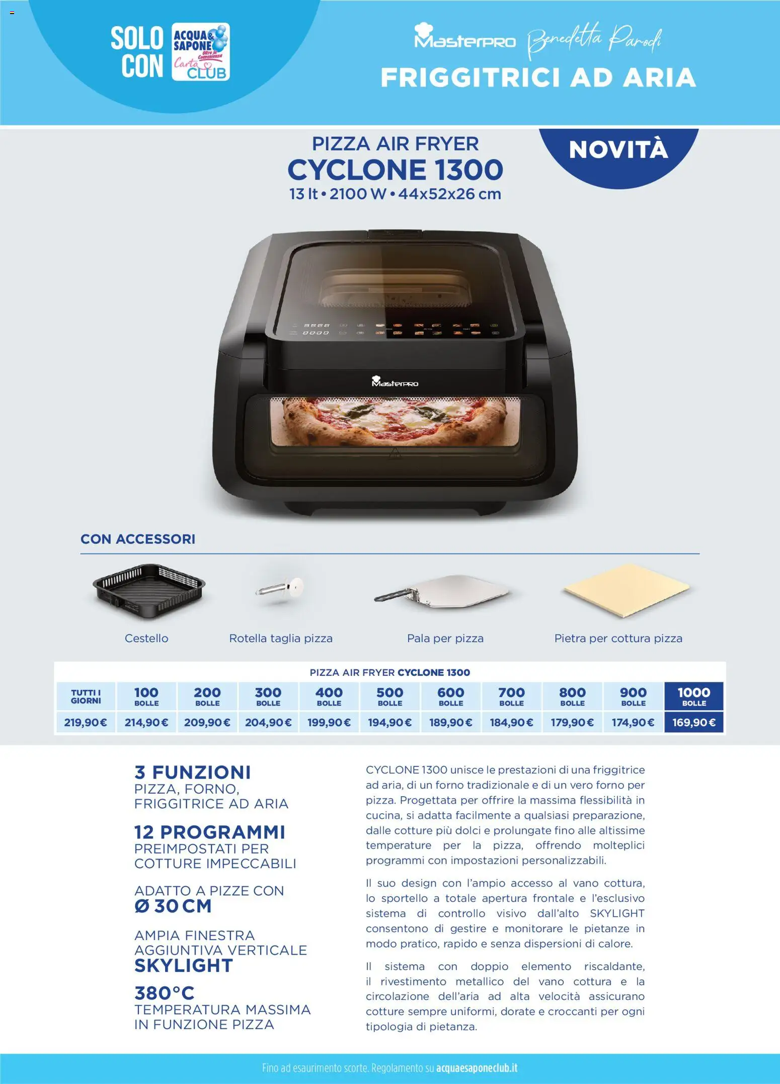 Anteprima dell'opuscolo Acqua e Sapone volantino 15 dal negozio Acqua e Sapone valido da 02/11/2026 - Pizza, Friggitrice ad aria, Forno, Dolci, Friggitrice, Sapone, Monitorare