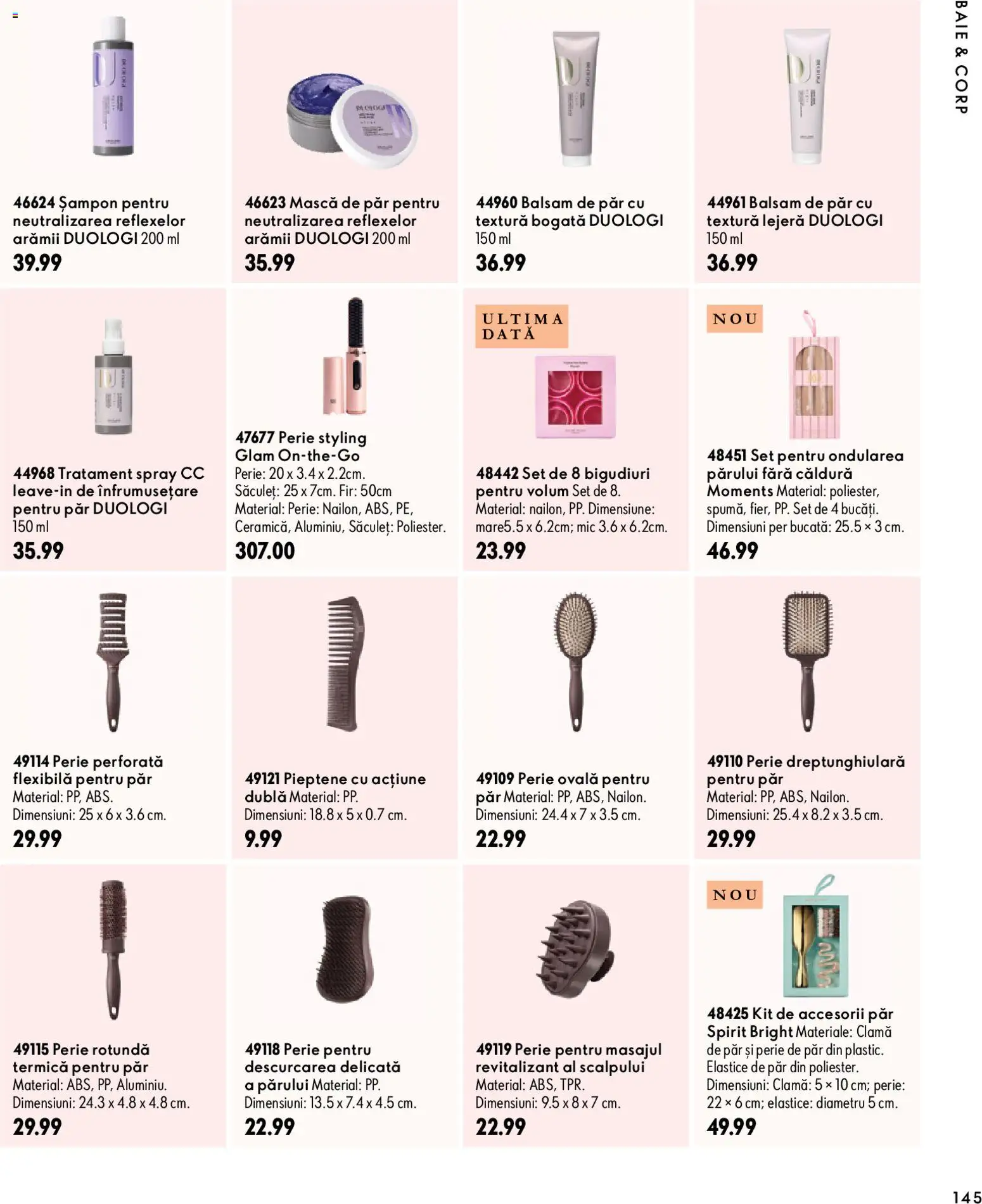 Previzualizarea de cataloage: Oriflame Oriflame Catalog 15 2026 valabil de la 11.11.2026 - Șampon, Perie, Balsam, Pieptene, Mască de păr, Perie de păr, Balsam de păr, Accesorii păr