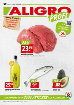 Vorschau des Merkblatts Aligro aktionen Chavannes, Matran, Genf, Sitten vom Shop Aligro gültig von 10.08.2026 bis 15.08.2026