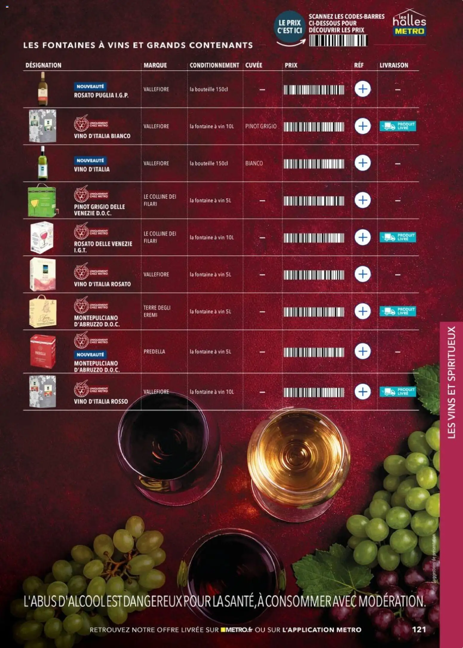 Prévisualisation de METRO - Guide Italie du magasin METRO formulaire valide 28/05/2026 - Livre, Vin, Bouteille