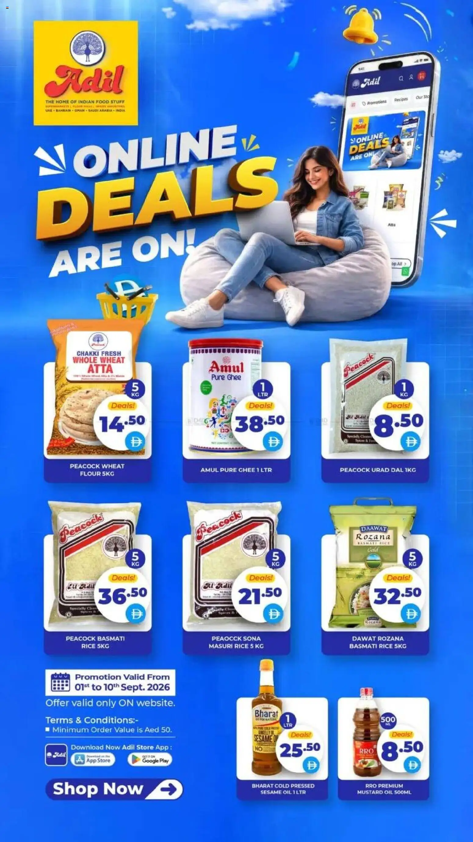 Preview of the catalogue Al-Adil catalogue online deals are on of store Al-Adil valid from 1 Sep, 2026 - Oil, Rice, Flour, Mustard