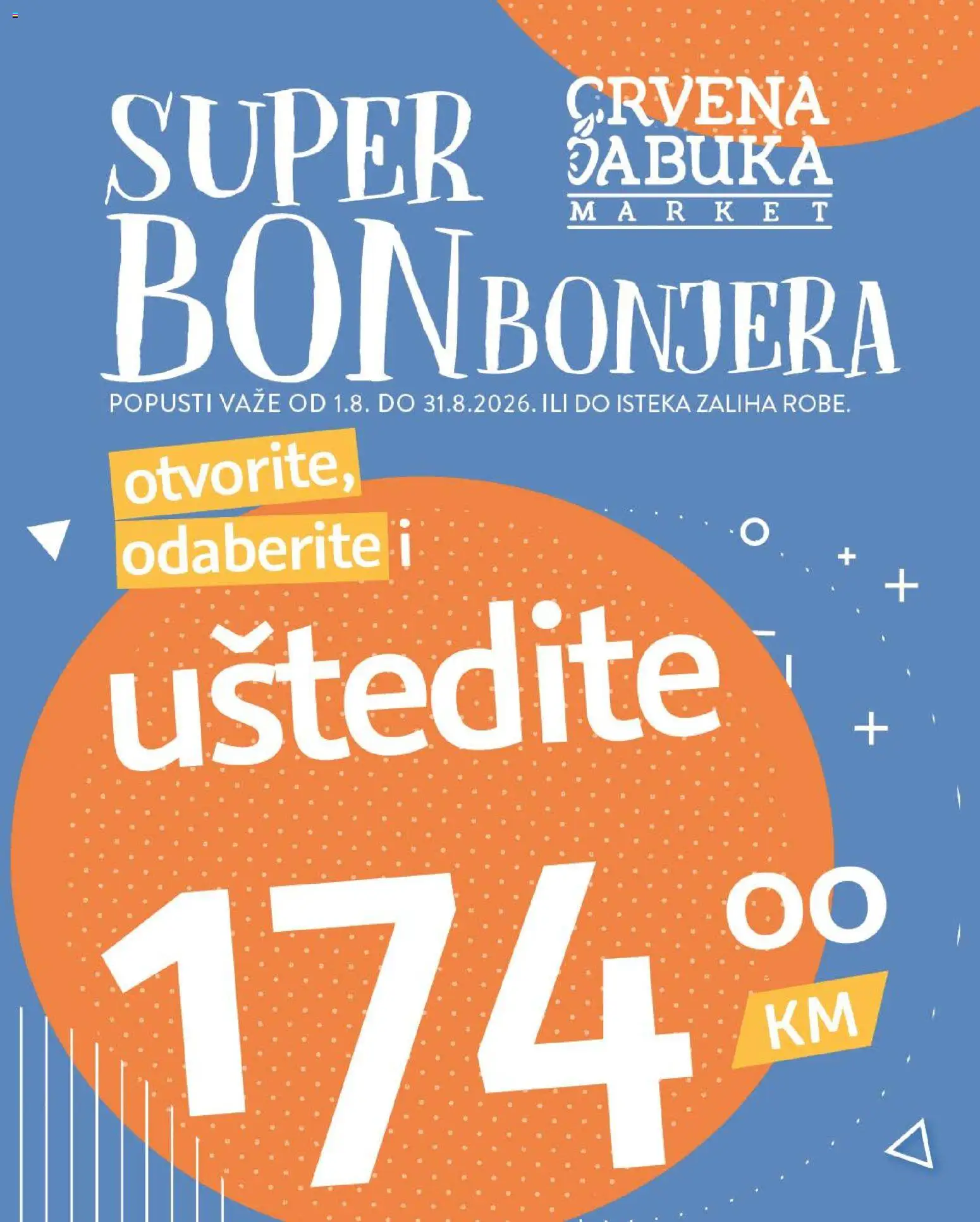 Pregled letka Crvena jabuka Super BONbonjera trgovine Crvena jabuka vrijedi od 01.08.2026