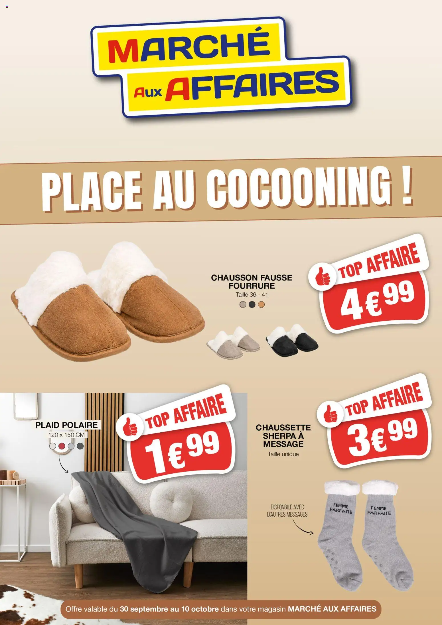 Prévisualisation de Marché aux Affaires catalogue du magasin Marché aux Affaires formulaire valide 30/09/2026 - Plaid, Polaire