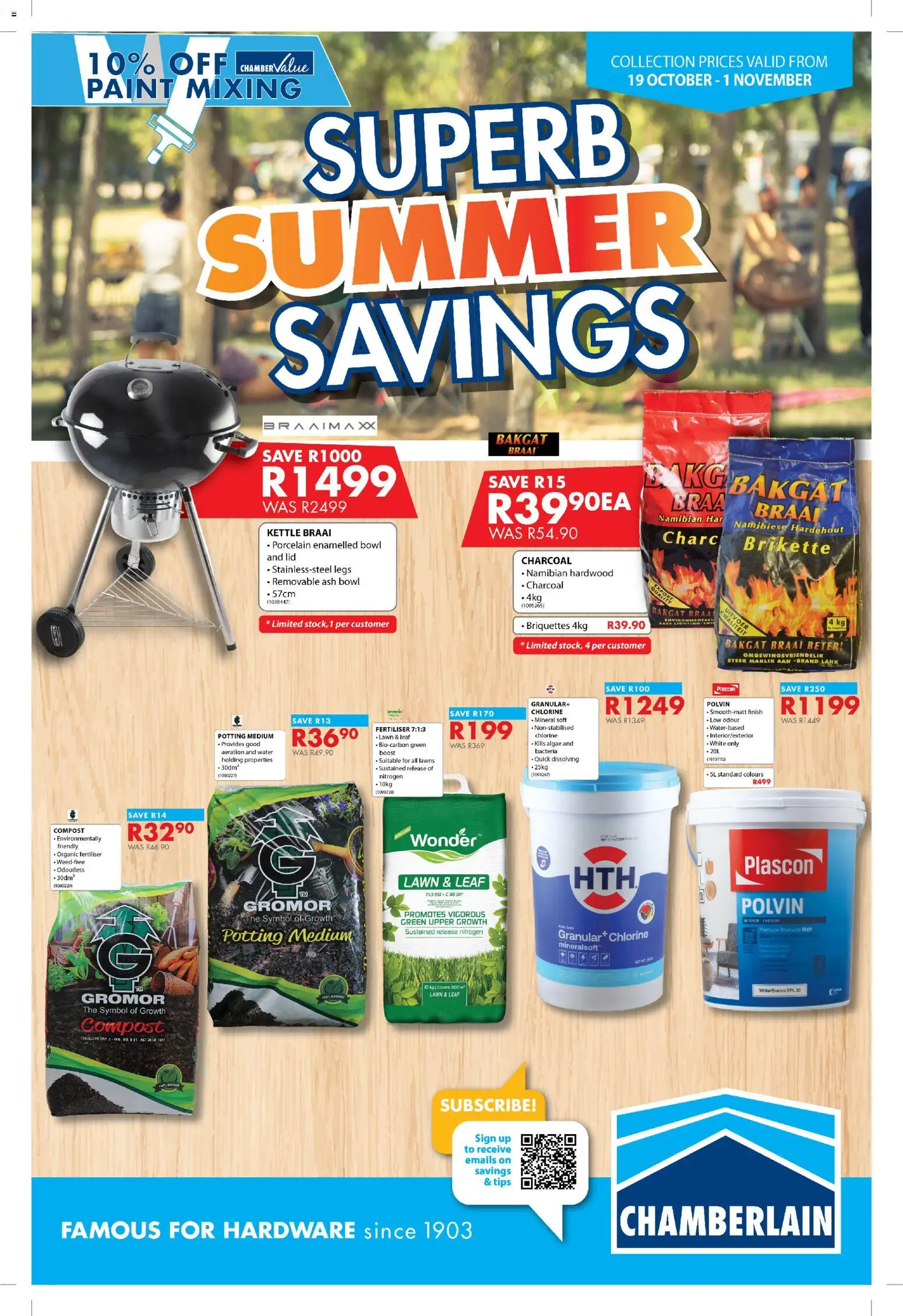 Preview of Chamberlain flyer valid from 19/10/2026 - Water, Kettle, Paint, Bowl, Polvin
