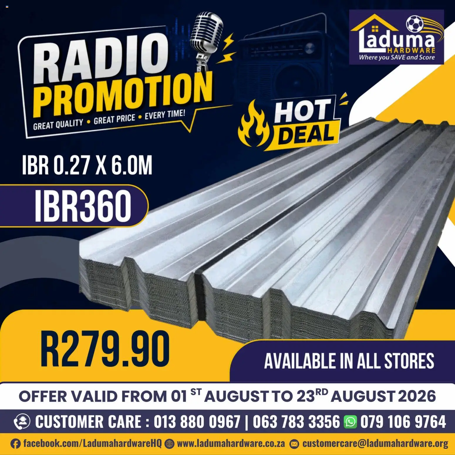 Preview of Laduma Hardware flyer valid from 01/08/2026 - Radio