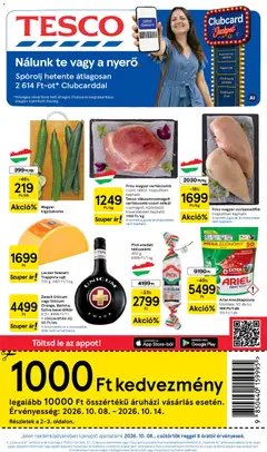 Tesco - Tesco aktuális akciós újság megtekintése, amely érvényes 2026.10.08.-től