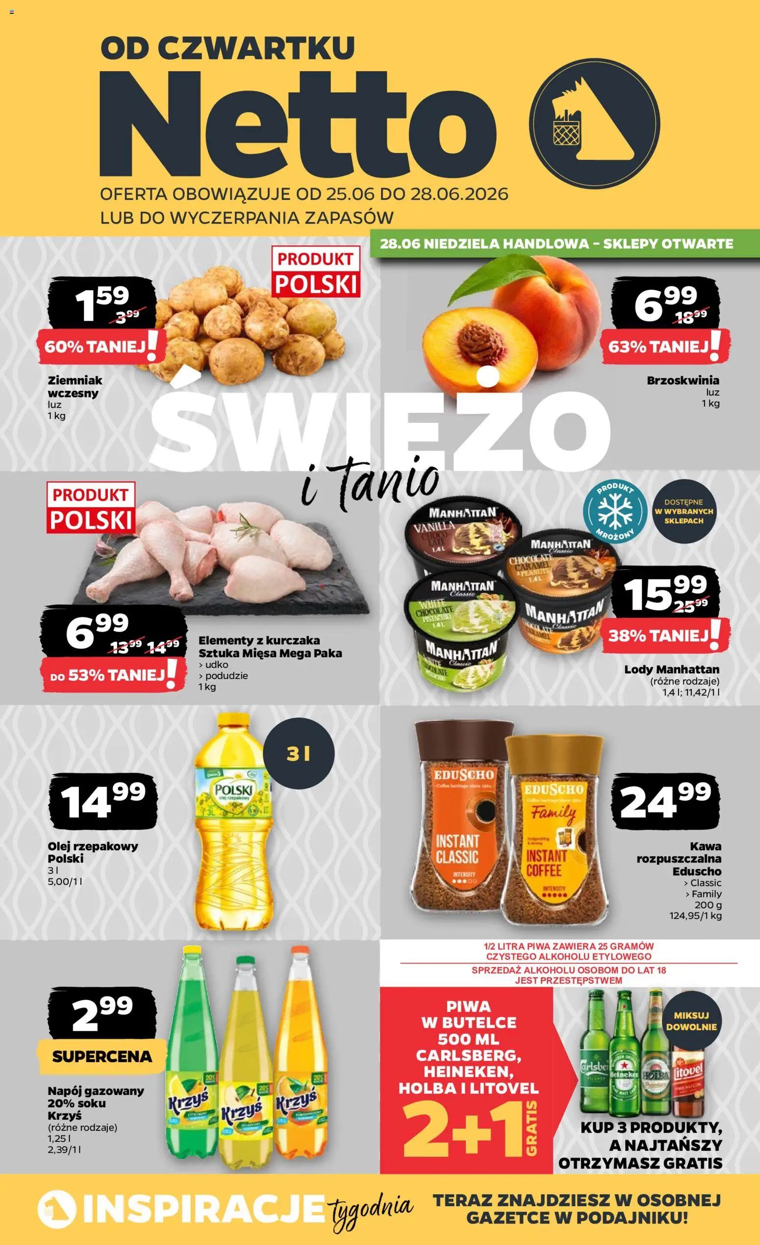 Pogląd gazetki "Netto gazetka od czwartku spożywcza" ze sklepu Netto ważnej od 25.06.2026