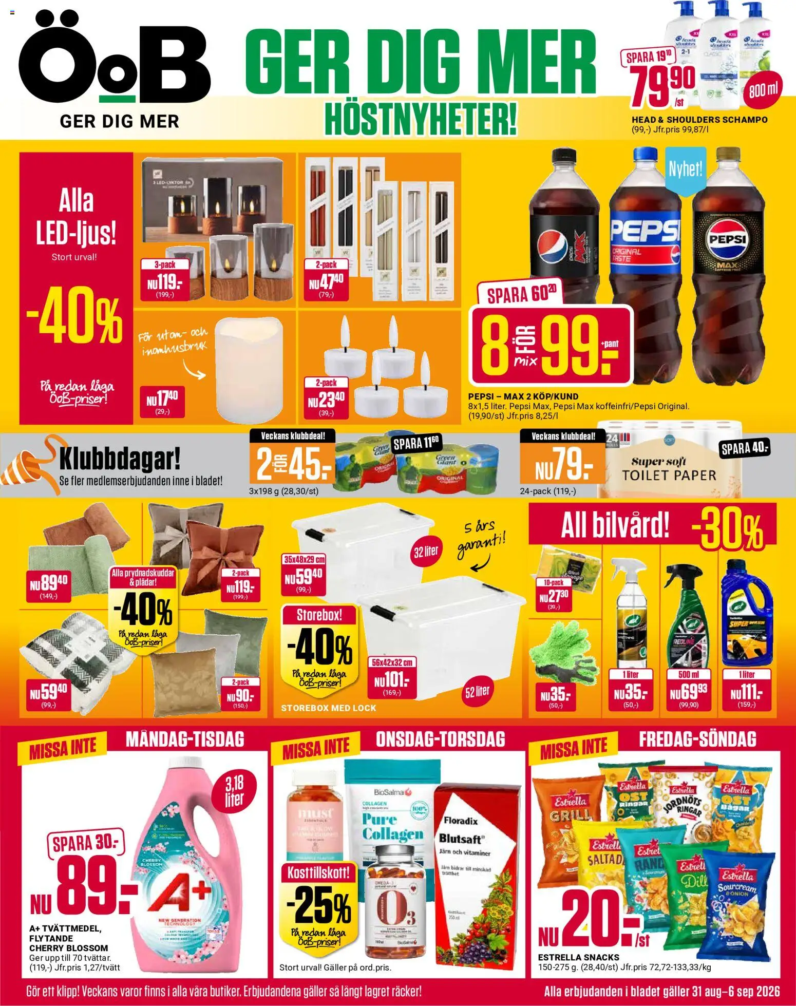 Förhandsgranska reklamblad ÖoB erbjudanden från butik ÖoB gäller från 31/08/2026
