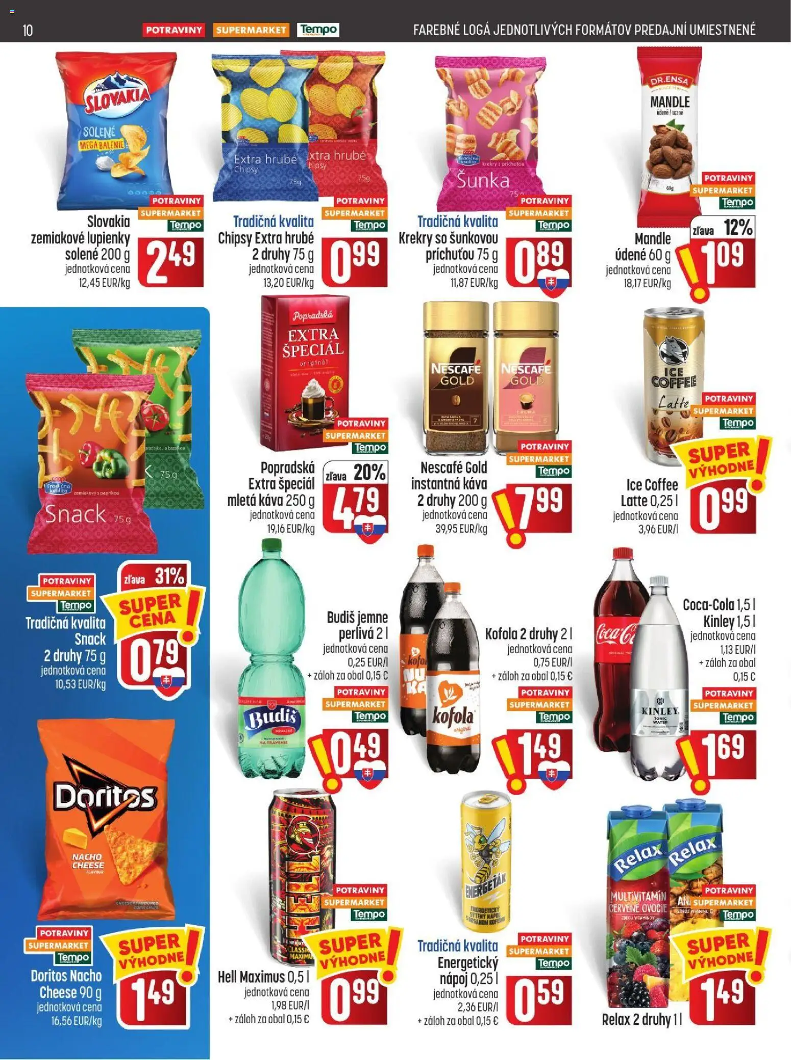 Náhľad COOP Jednota letáku platného od 29.10.2026 - Káva, Kofola, Šunka, Tonic, Chipsy, Krekry, Instantná káva, Mletá káva