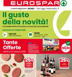 Anteprima dell'opuscolo Eurospar volantino Schio dal negozio Eurospar valido da 08/10/2026
