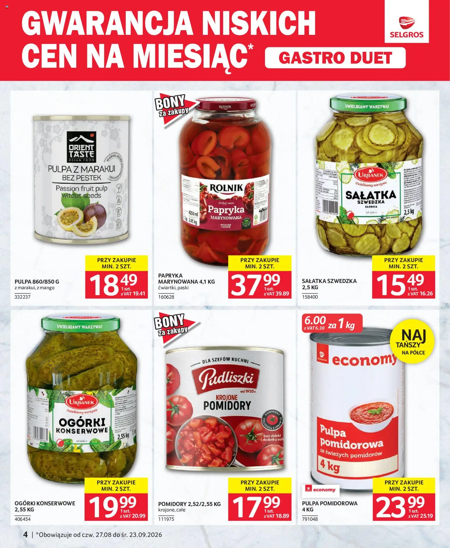 Pogląd gazetki "Selgros cash&carry gazetka - Duet" ze sklepu Selgros cash&carry ważnej od 27.08.2026