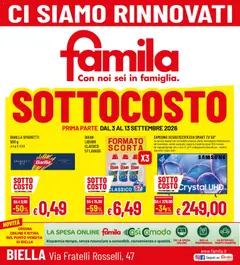 Anteprima dell'opuscolo Famila volantino Biella dal negozio Famila valido da 03/09/2026