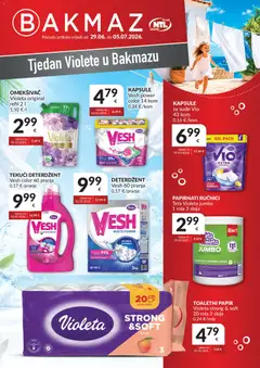 Pregled letka Bakmaz Tjedan Violete trgovine Bakmaz vrijedi od 29.06.2026