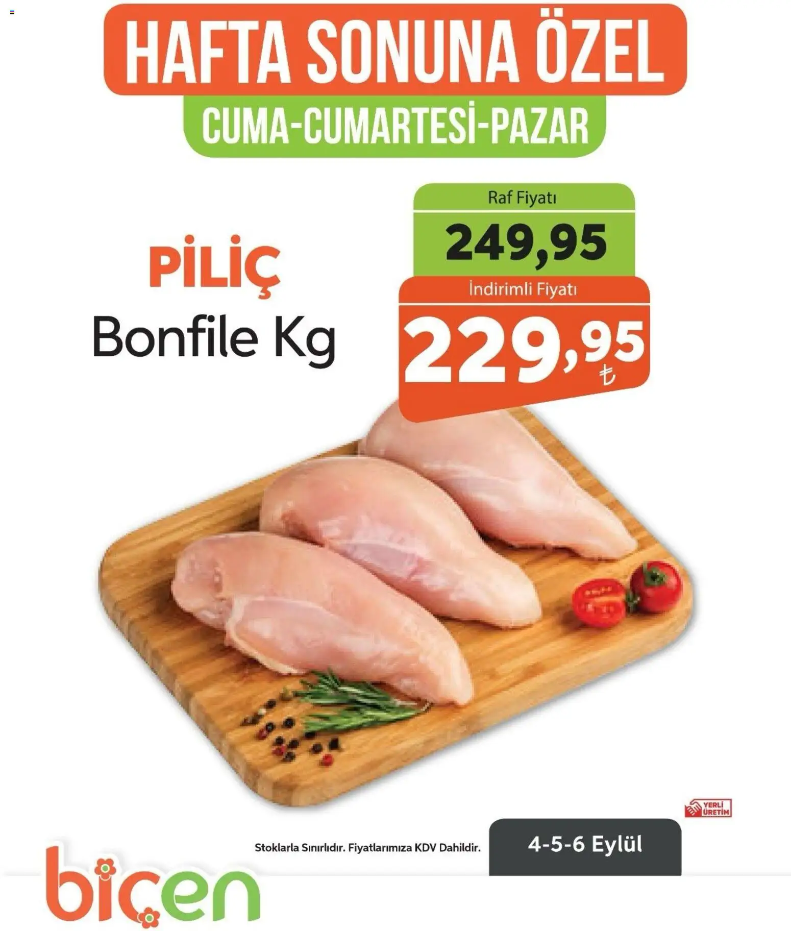 Biçen Market Biçen Market - Hafta Sonuna Özel - Piliç 04.09.2026 - Broşürünün önizlemesi