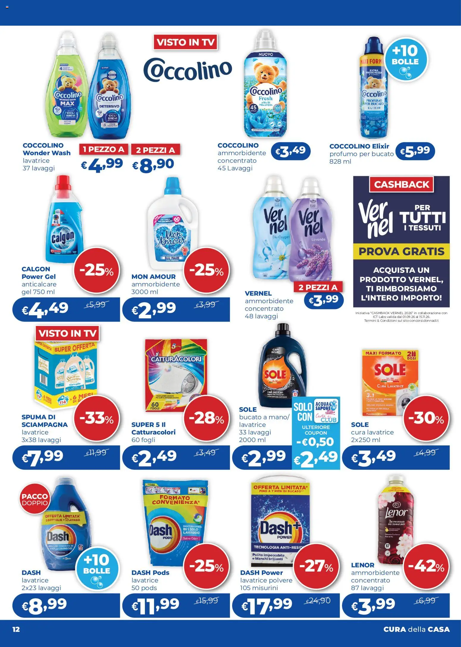 Anteprima dell'opuscolo Acqua e Sapone volantino 12/2026 dal negozio Acqua e Sapone valido da 03/09/2026 - Lavatrice, TV, Lavanda, Profumo, Ammorbidente, Anticalcare