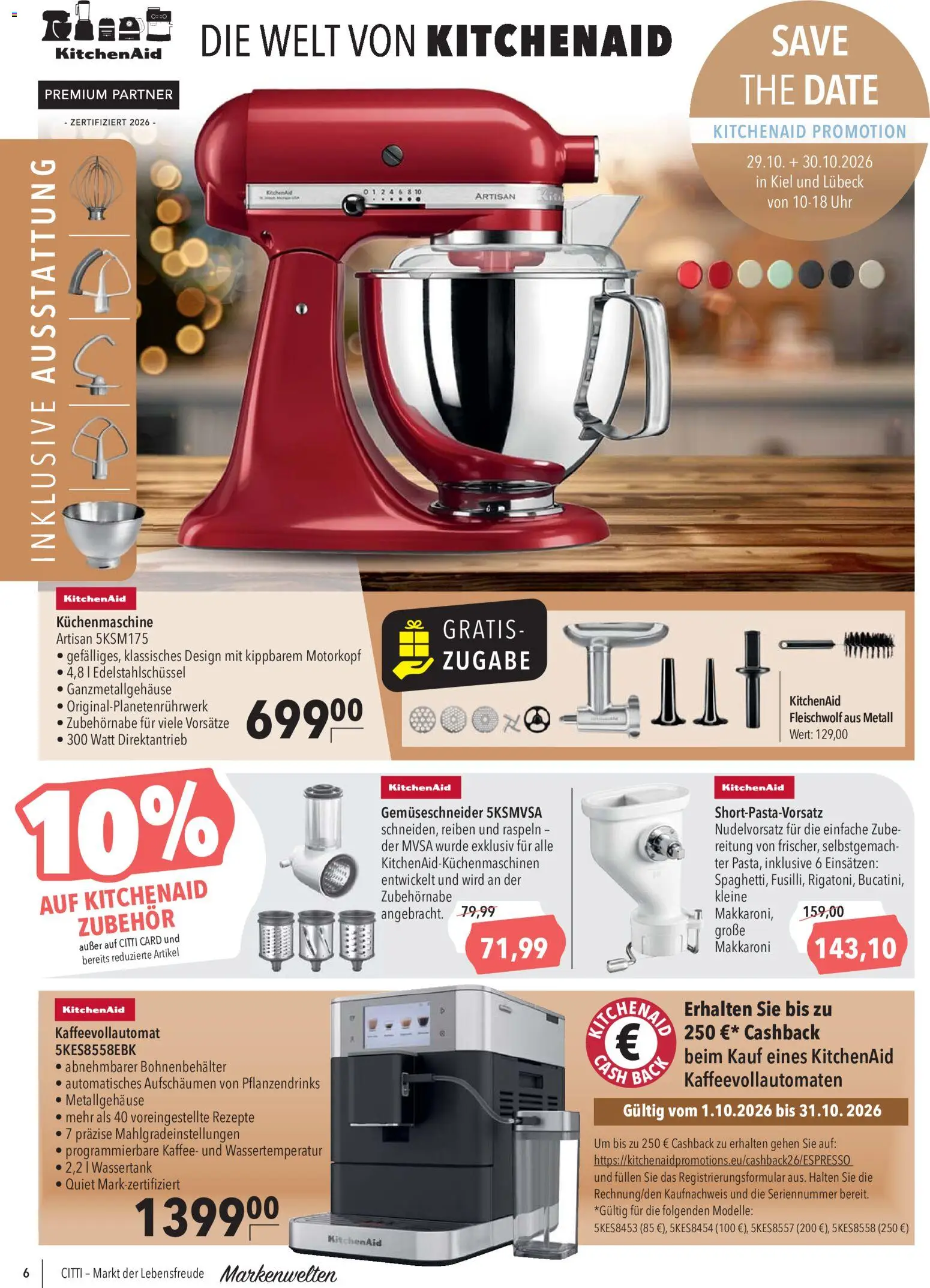 Vorschau von dem Prospekt des Geschäftes CITTI Markt, gültig ab dem 28.10.2026 - Kaffee, Kaffeevollautomat, Uhr