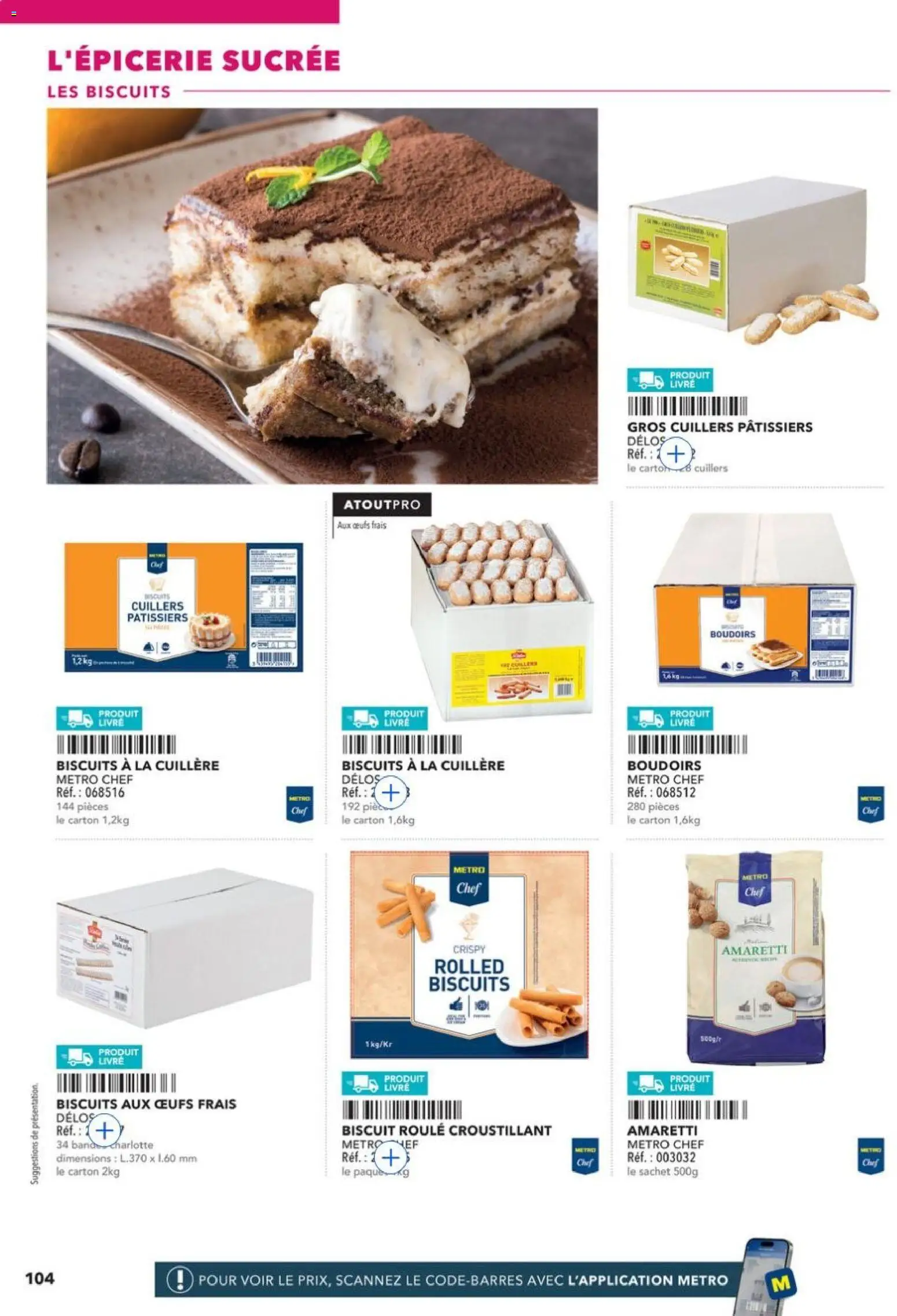 Prévisualisation de METRO - Guide Italie du magasin METRO formulaire valide 28/05/2026 - Livre, Œufs, Biscuits, Cuillère, Biscuits à la cuillère, Amaretti