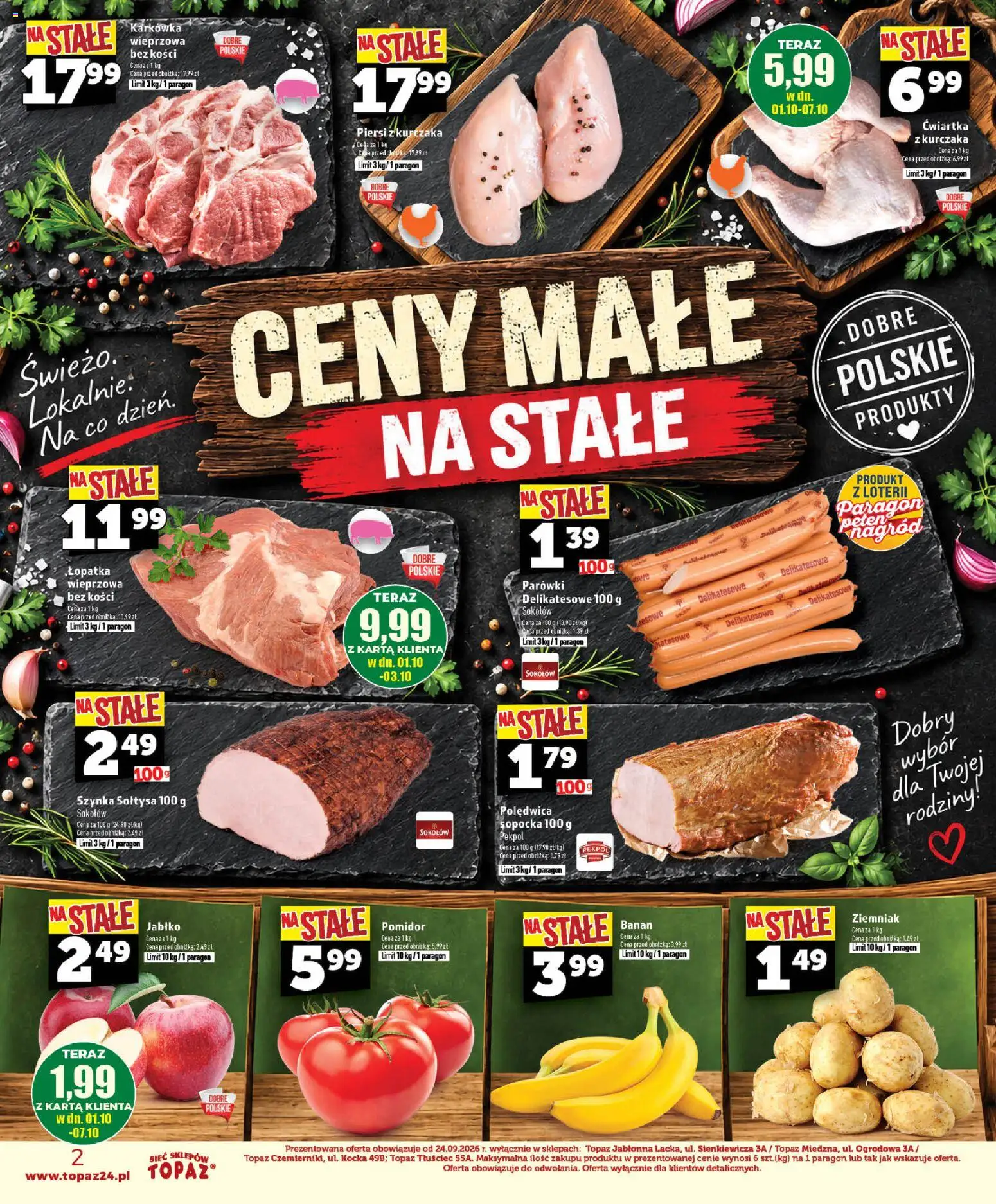 Pogląd gazetki "Topaz gazetka - Ceny małe na stałe" ze sklepu Topaz ważnej od 01.10.2026
