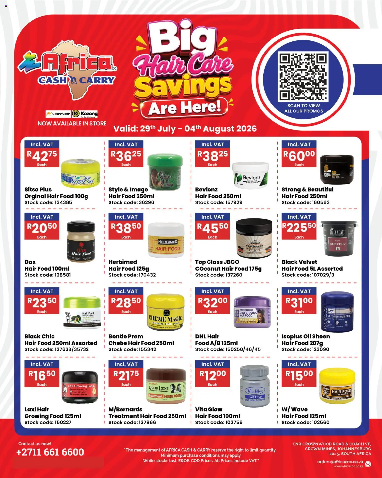 Preview of Africa Cash & Carry flyer valid from 29/07/2026