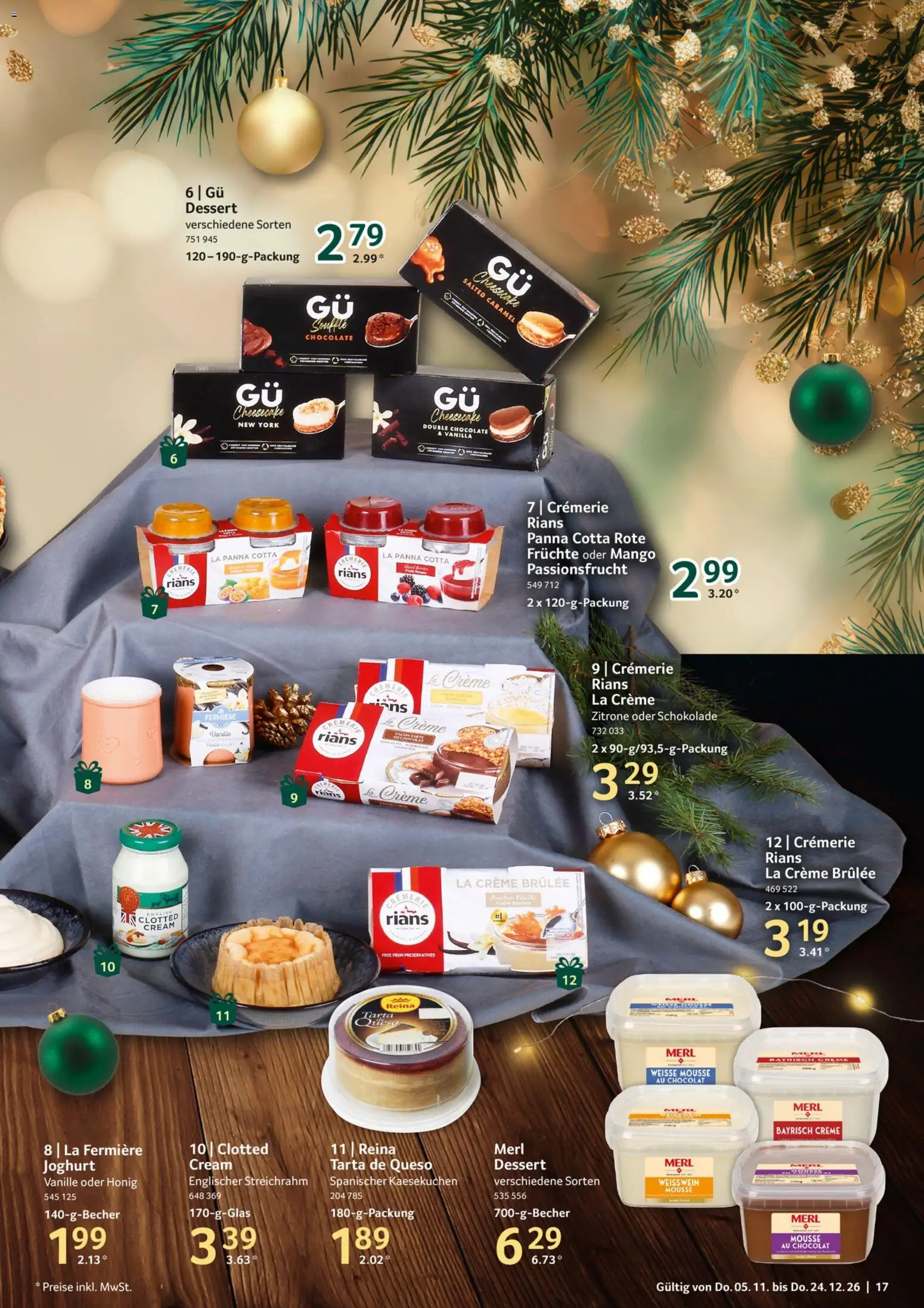 Vorschau von dem Prospekt des Geschäftes Selgros, gültig ab dem 05.11.2026 - Mango, Schokolade, Creme brulee, Joghurt, Zitrone, Vanille, Weißwein, Creme