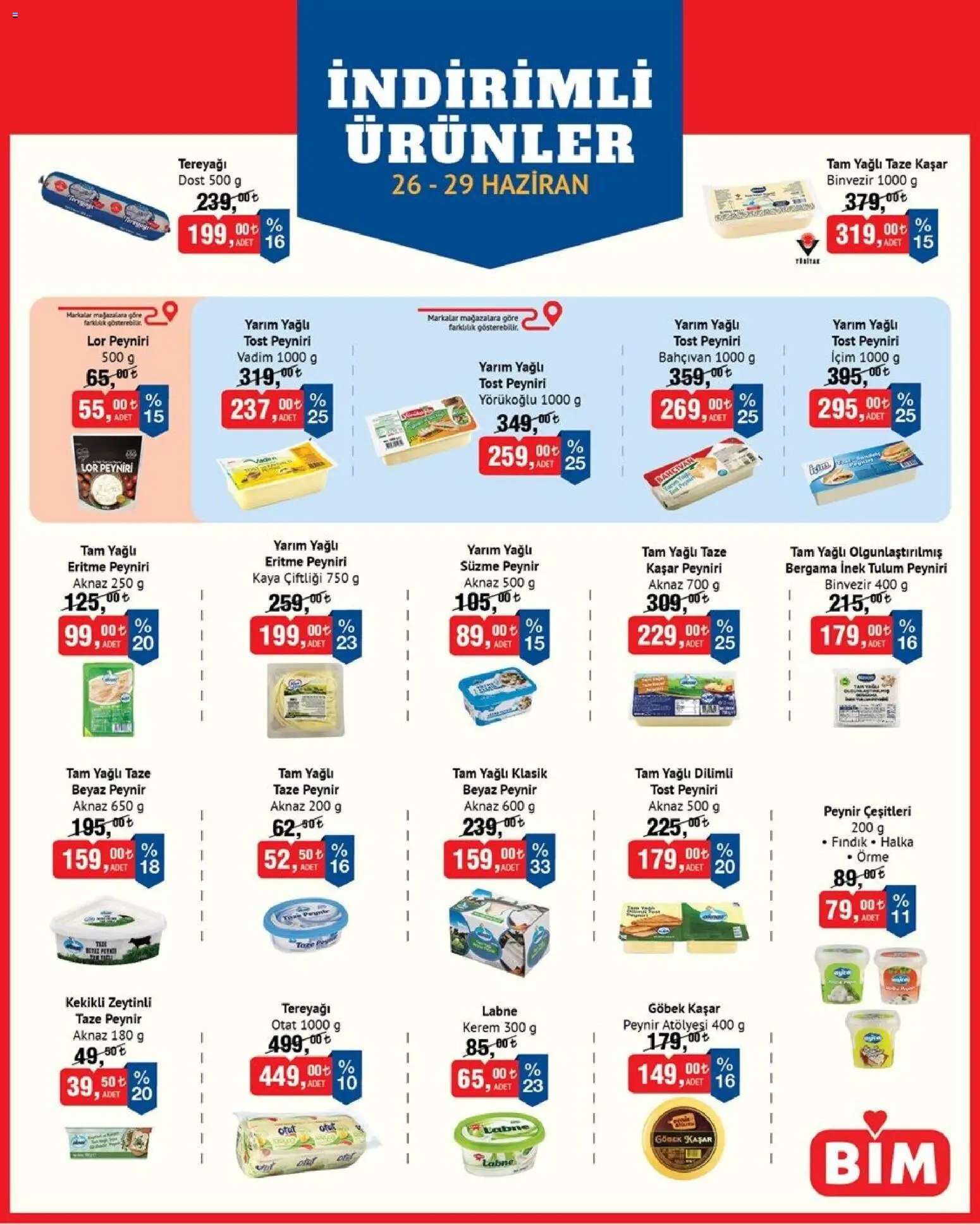 BİM BİM - İndirimli Ürünler 26.06.2026 - Broşürünün önizlemesi
