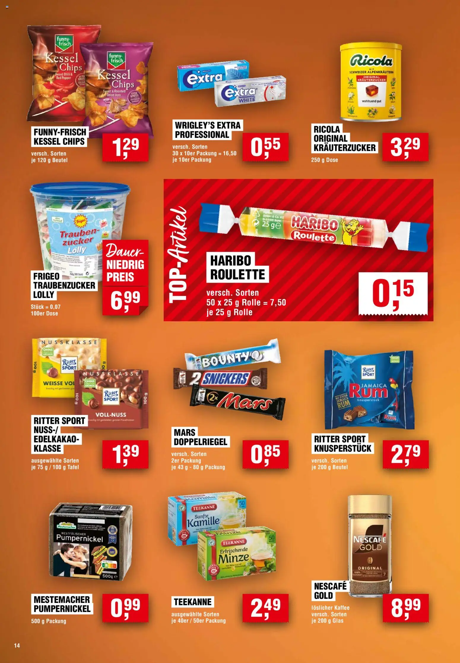 Vorschau von dem Prospekt des Geschäftes Handelshof, gültig ab dem 05.11.2026 - Kaffee, Chips, Haribo, Mars, Teekanne, Zucker, Trauben, Löslicher Kaffee