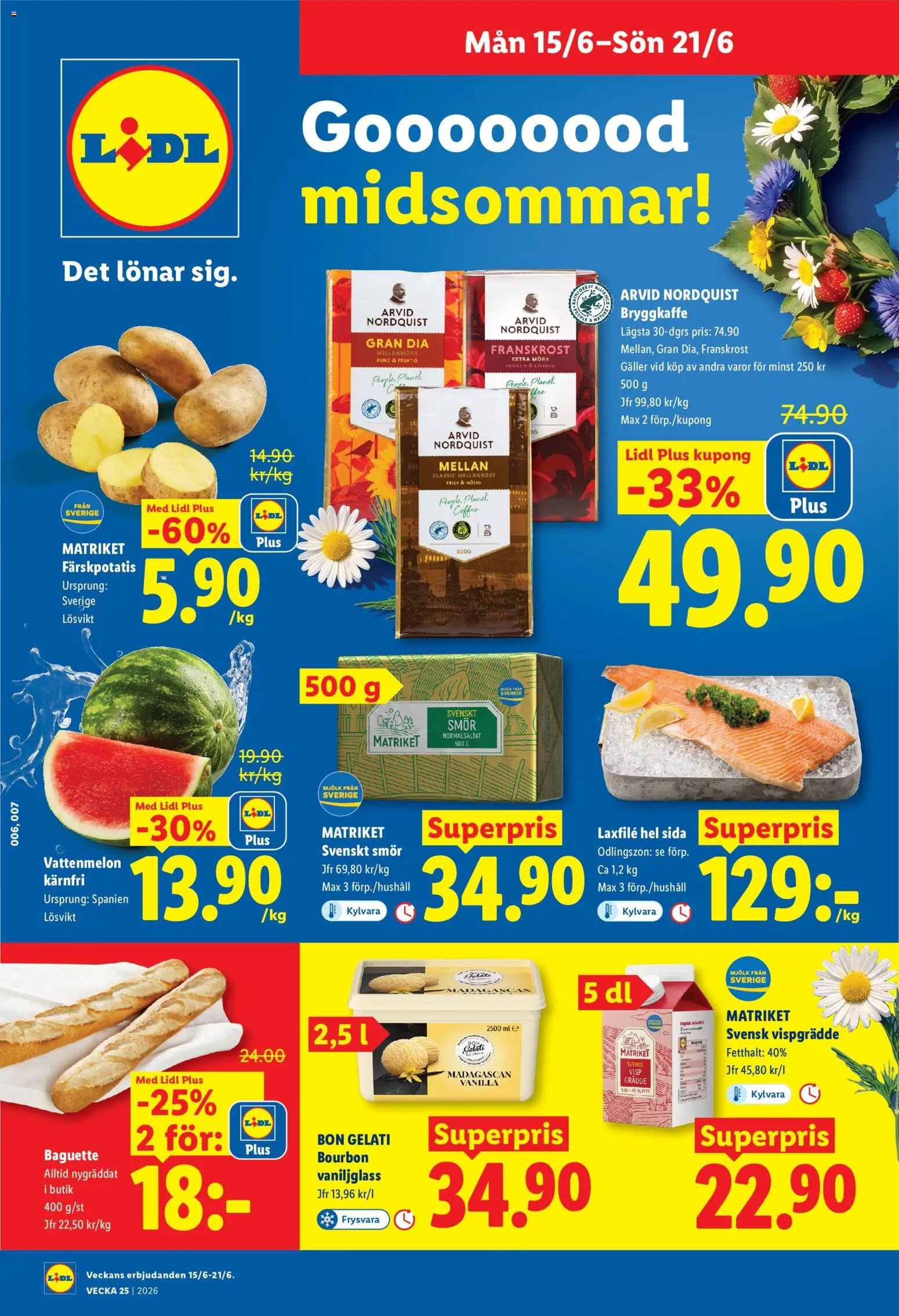 Förhandsgranska reklamblad Lidl erbjudanden från butik Lidl gäller från 15/06/2026
