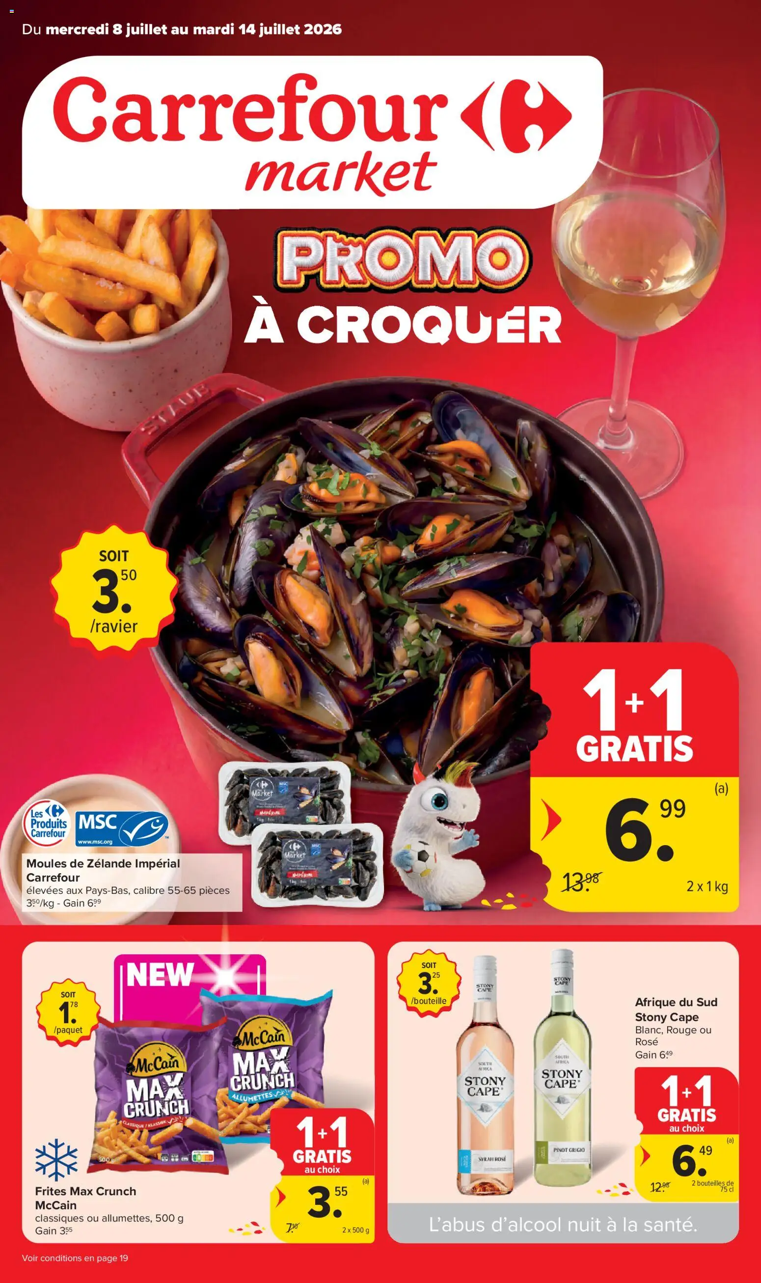 Voorbeeld van Carrefour market Folder de la semaine 28 van winkel Carrefour market geldig vanaf 08/07/2026