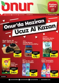 Onur Market Onur Market - Onur'da Haziran Ucuz Al Kazan 04.06.2026 - Broşürünün önizlemesi