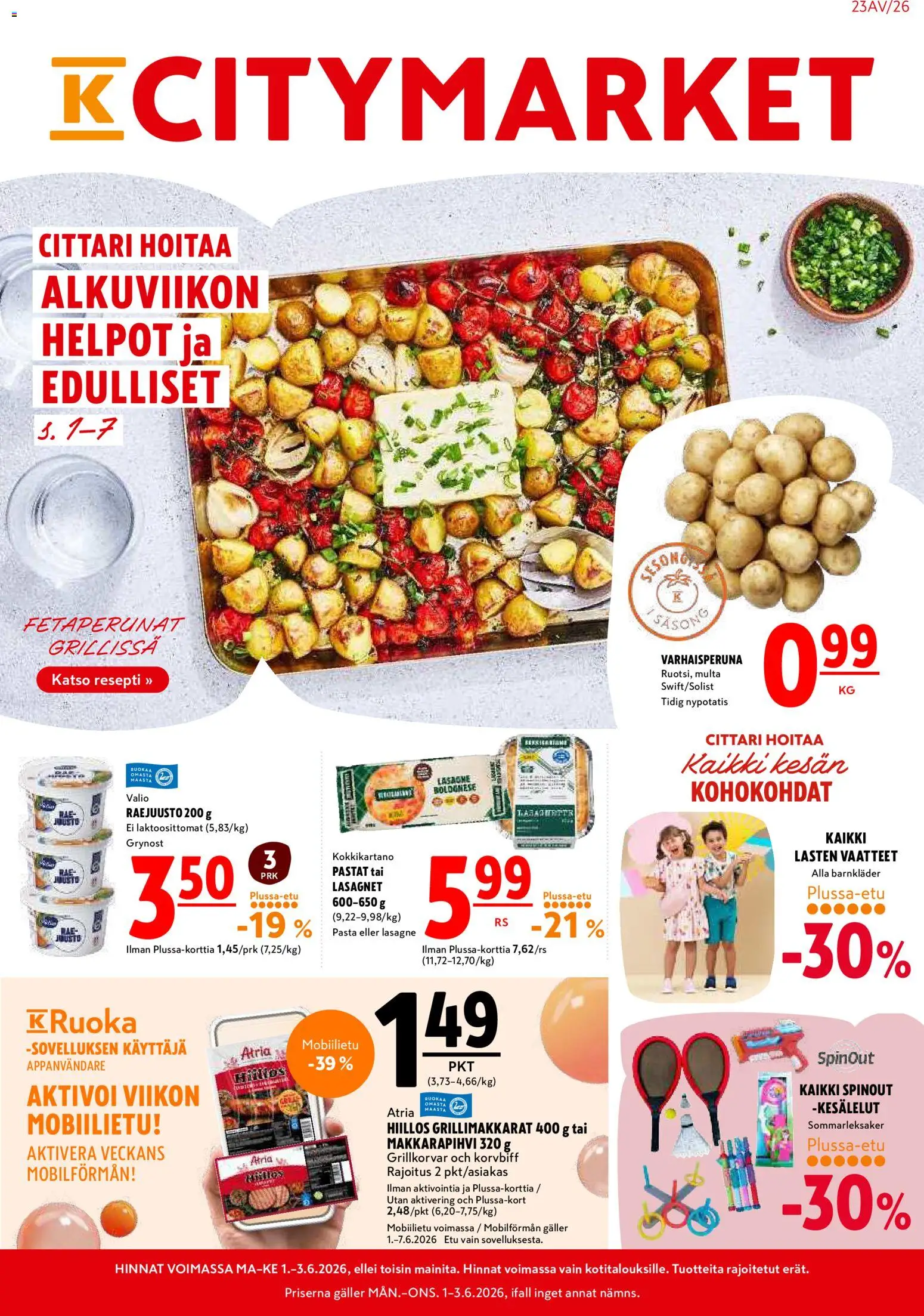 Kaupan K-Citymarket K-Citymarket tarjoukset esikatselu, voimassa 01/06/2026