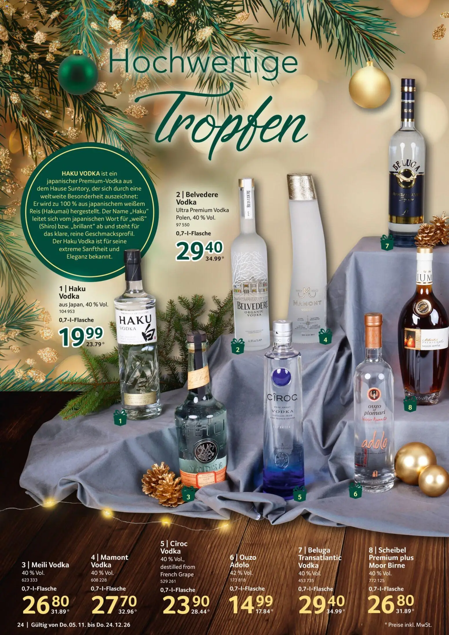 Vorschau von dem Prospekt des Geschäftes Selgros, gültig ab dem 05.11.2026 - Vodka, Reis, Ouzo, Birne