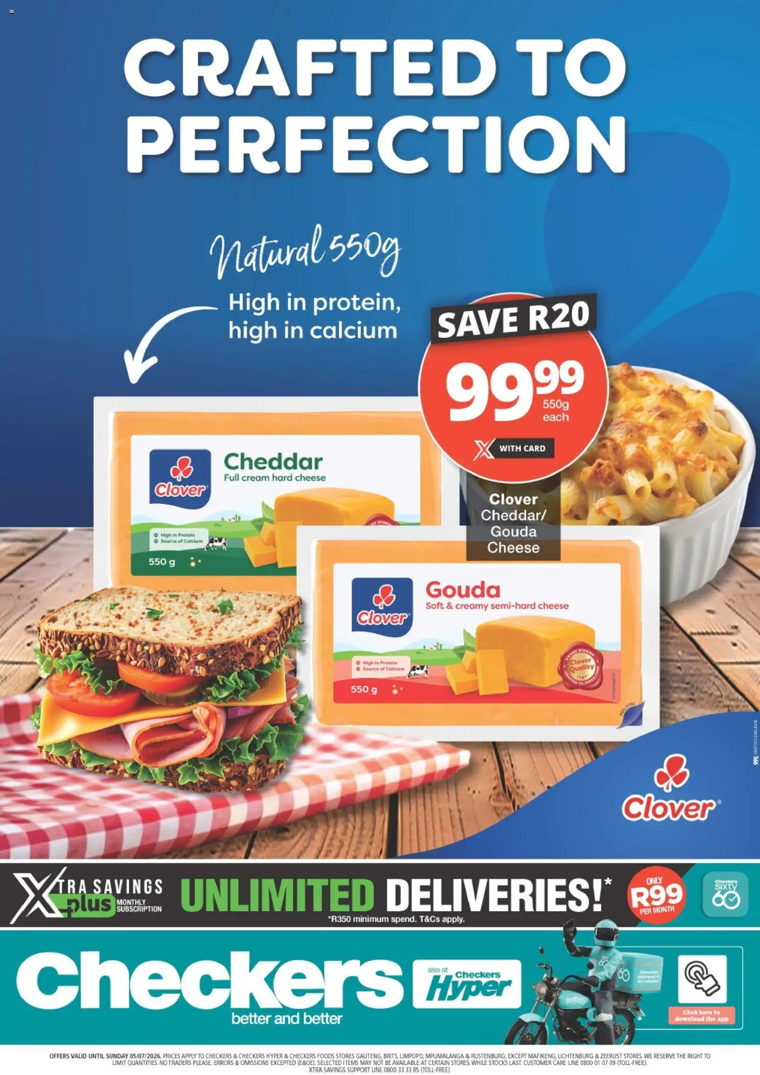 Preview of Checkers flyer valid from 23/06/2026 - Protein, Cheese, Cream, Cheddar, Hard cheese