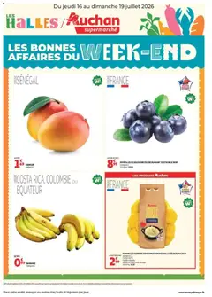 Prévisualisation de Auchan les bons plans du week-end dans votre super du magasin Auchan formulaire valide 16/07/2026