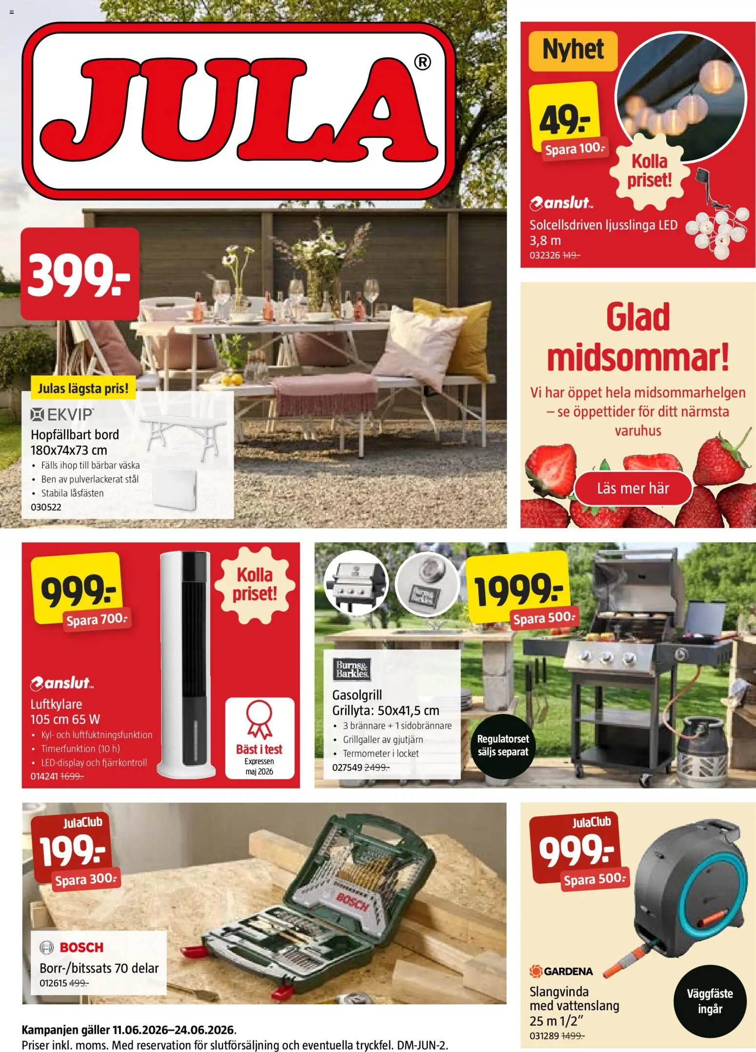 Förhandsgranska reklamblad Jula erbjudanden från butik Jula gäller från 11/06/2026