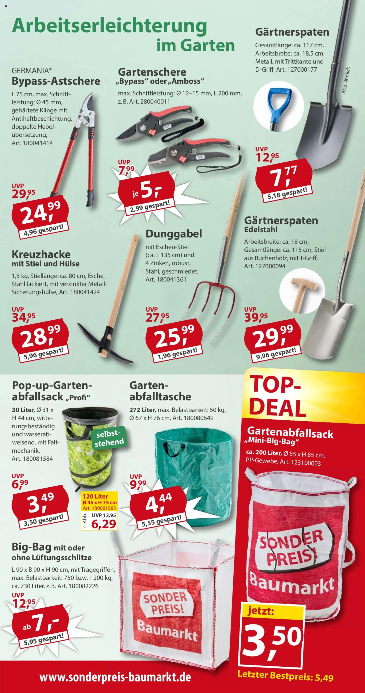 Vorschau von dem Prospekt des Geschäftes Sonderpreis Baumarkt, gültig ab dem 12.09.2026 - Top