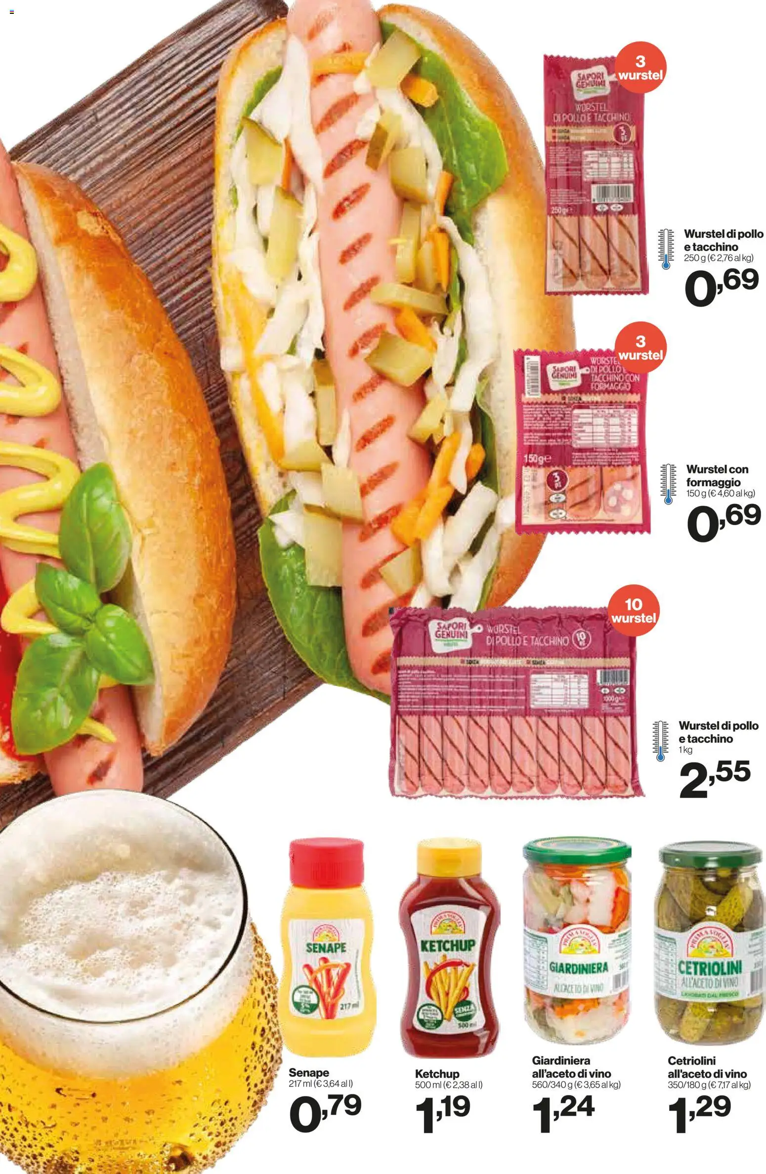 Anteprima dell'opuscolo IN's volantino dal negozio IN's valido da 09/09/2026 - Vino, Pollo, Formaggio, Wurstel, Tacchino, Senape, Ketchup, Cetriolini