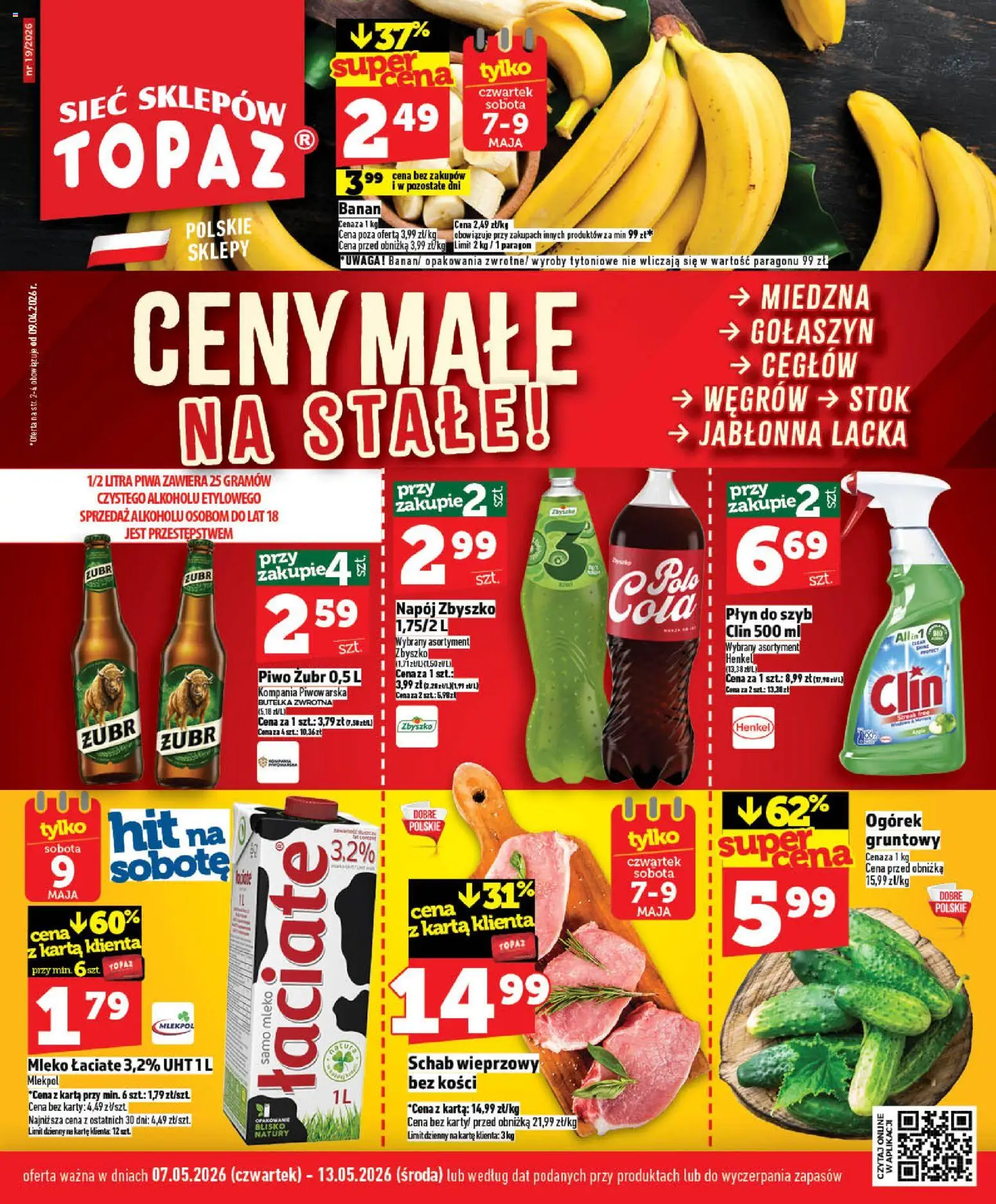 Pogląd gazetki "Topaz gazetka - Ceny małe na stałe" ze sklepu Topaz ważnej od 07.05.2026