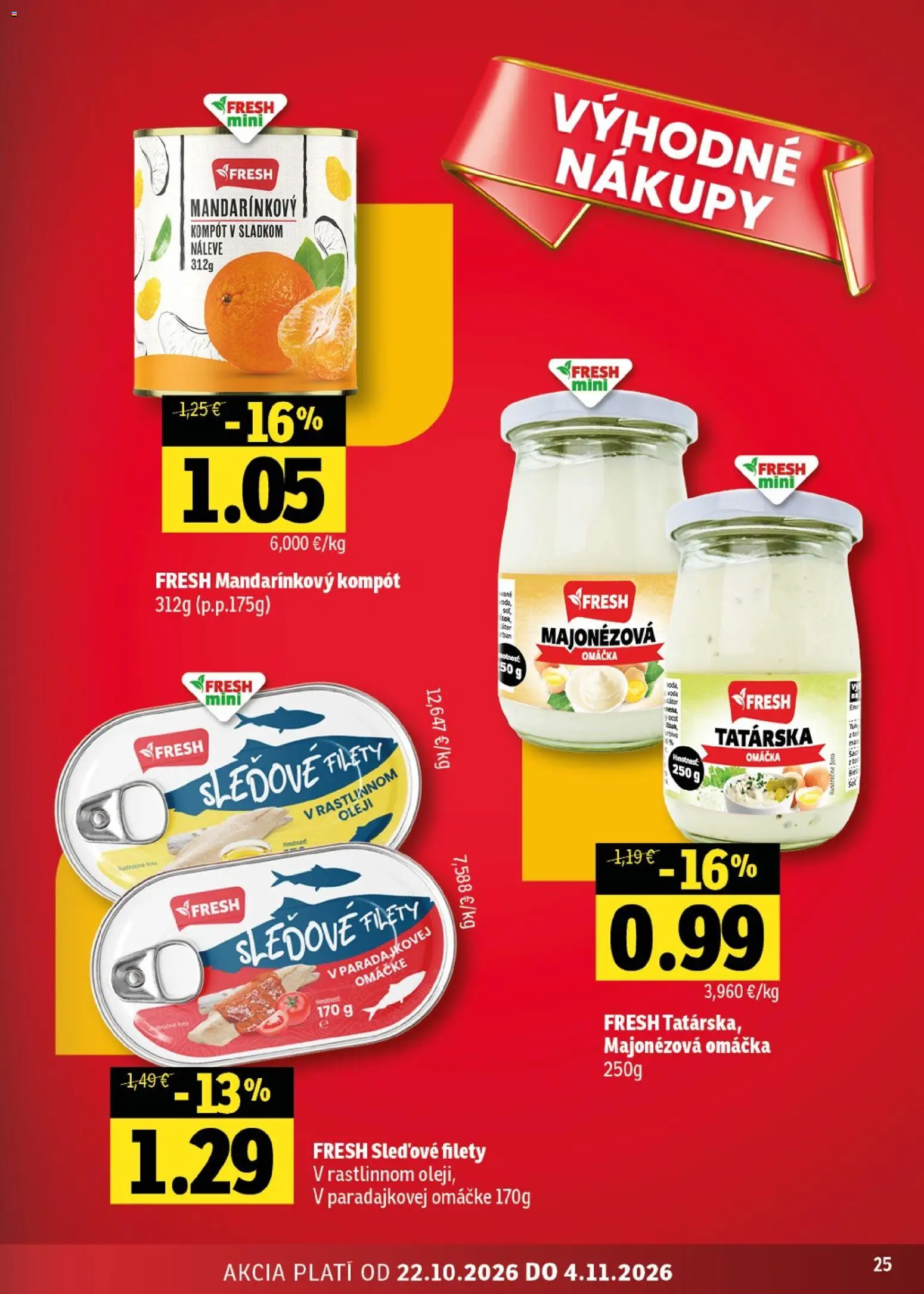 Náhľad Fresh letáku platného od 22.10.2026 - Omáčka