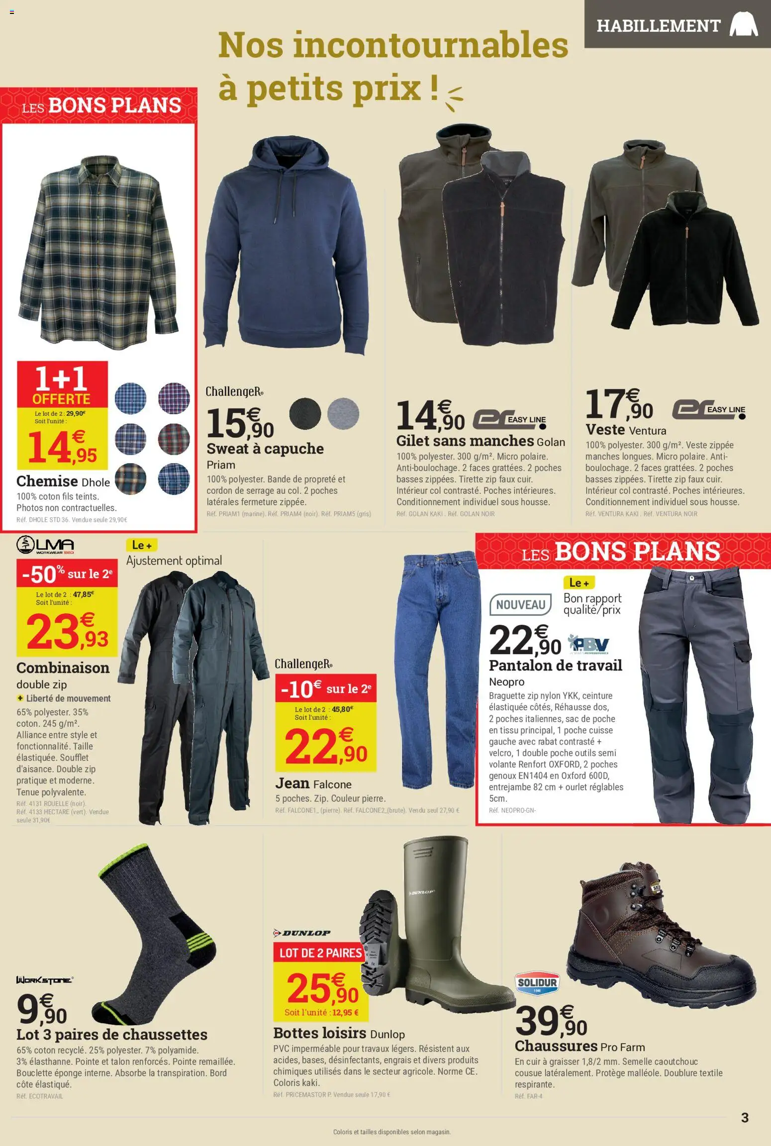 Prévisualisation de Espace Emeraude catalogue du magasin Espace Emeraude formulaire valide 21/10/2026 - Sac, Jean, Chaussettes, Ceinture, Combinaison, Eponge, Pantalon de travail, Sweat à capuche