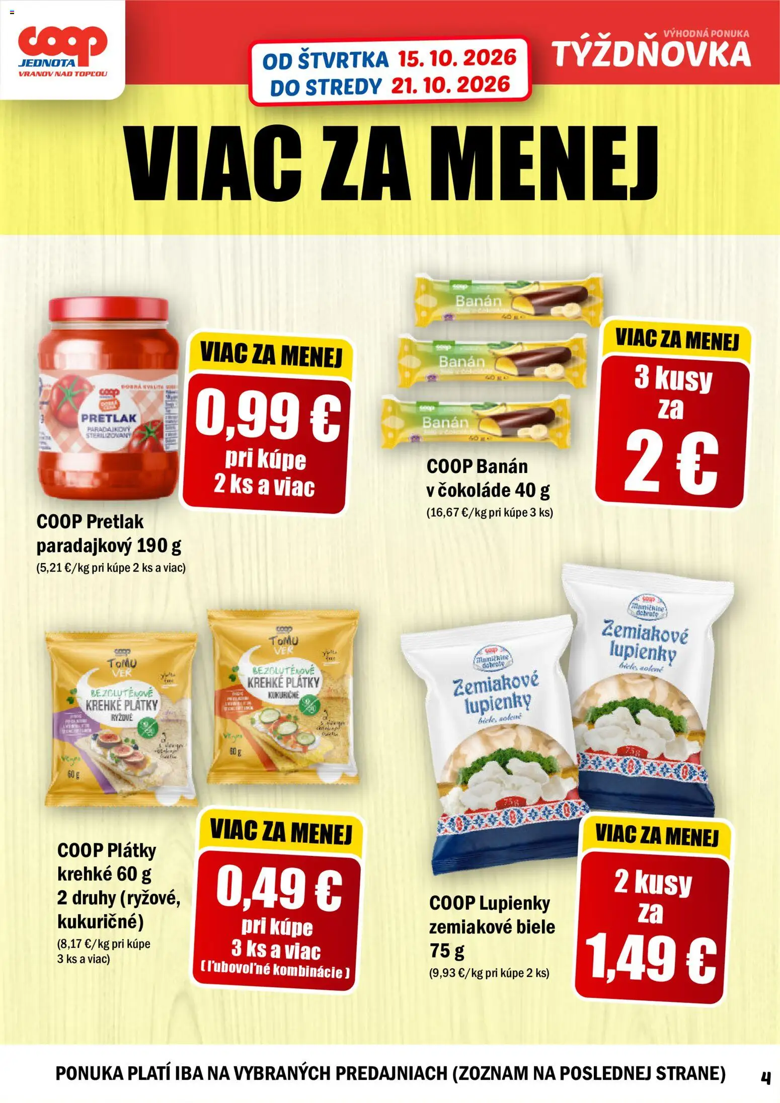 Náhľad COOP Jednota letáku platného od 15.10.2026 - Pretlak