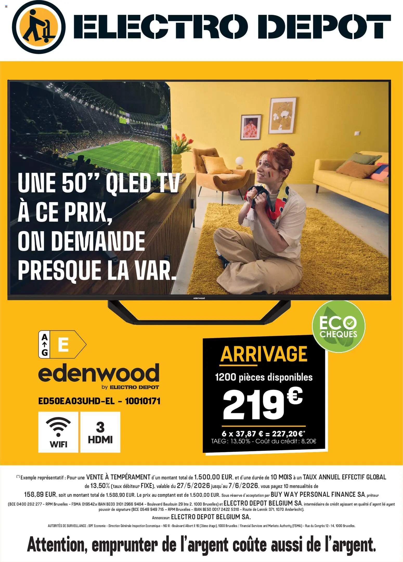 Voorbeeld van Electro Depot Publicité van winkel Electro Depot geldig vanaf 27/05/2026