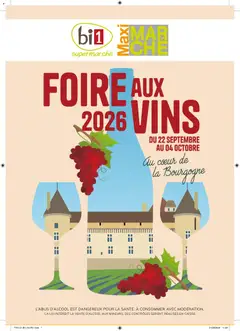 Prévisualisation de bi1 Maxi marché vins 2026 du magasin bi1 formulaire valide 22/09/2026