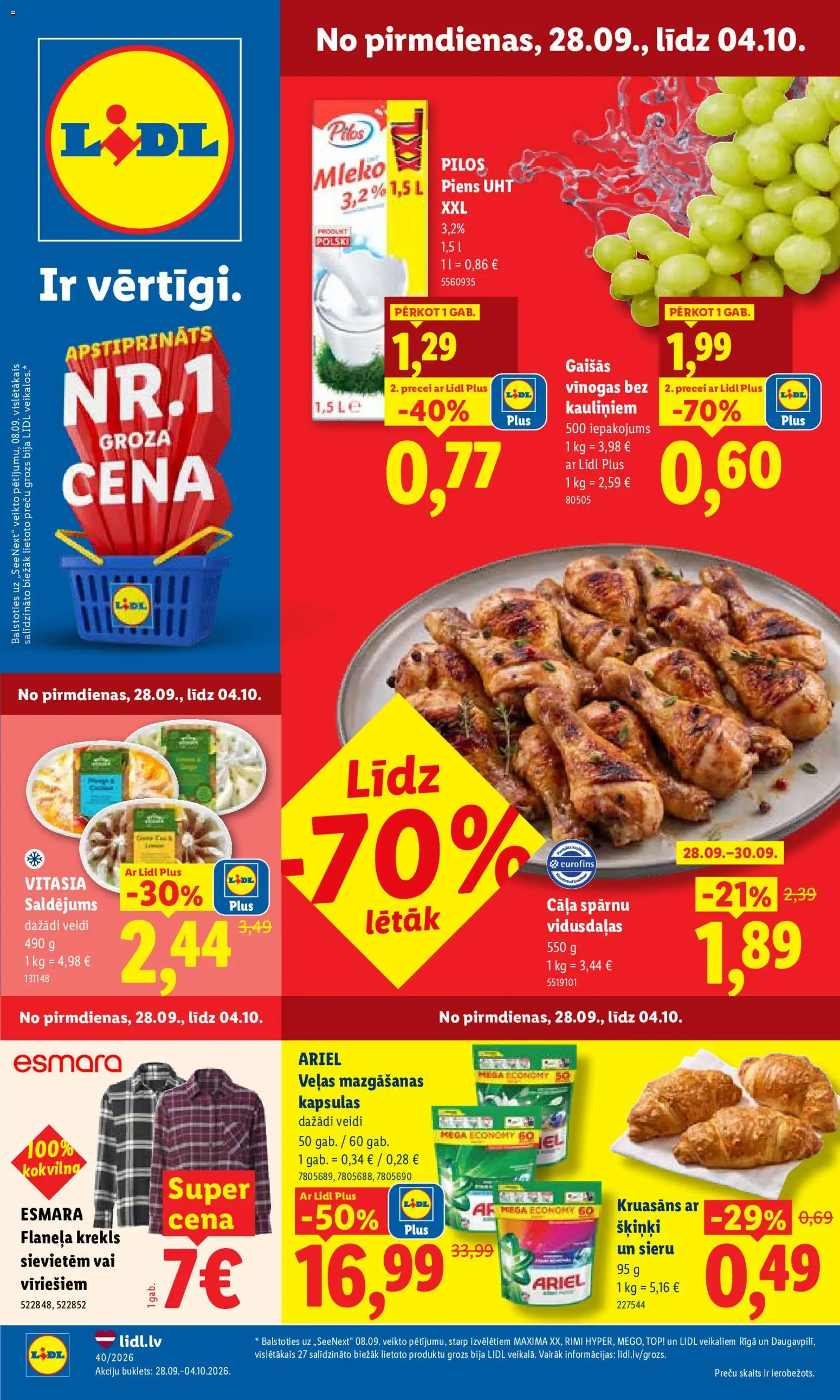 Skatīt Lidl akciju bukletu, derīgs no 28.09.2026.