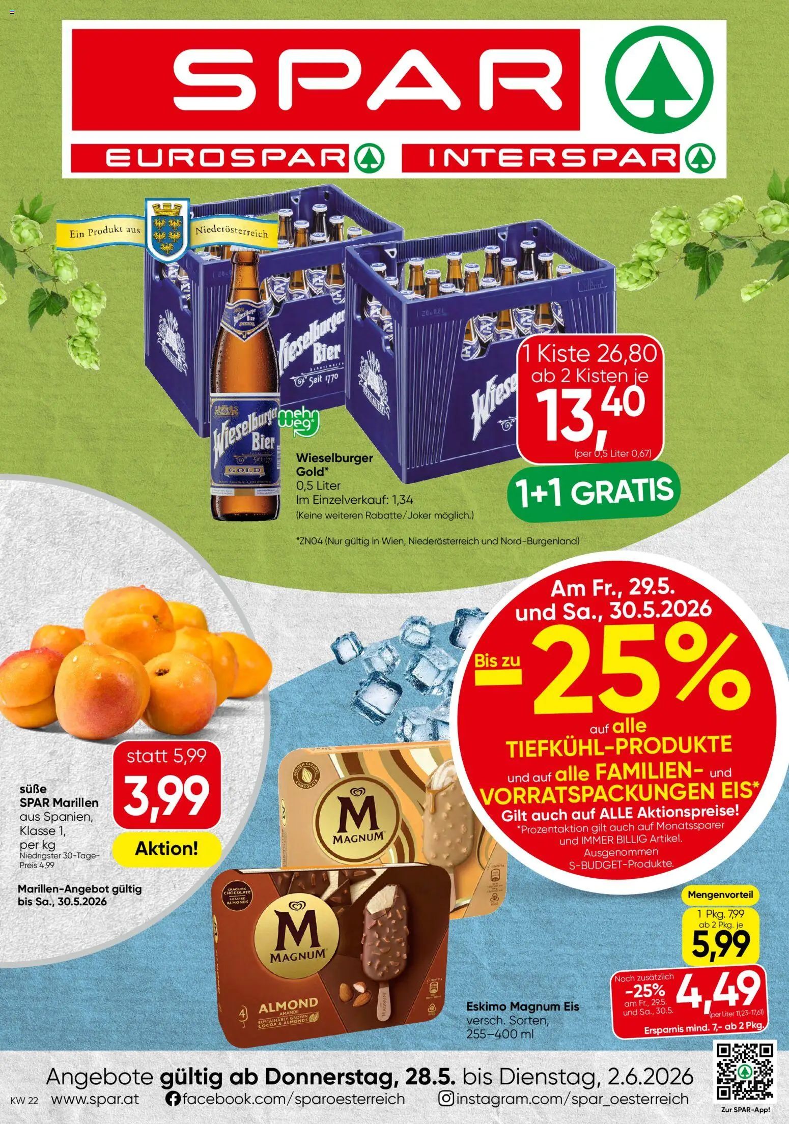 Vorschau der Angebote: Spar Spar Flugblatt - Wien gültig ab 28.05.2026