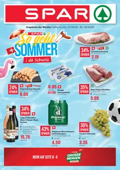Vorschau des Merkblatts SPAR aktionen vom Shop SPAR gültig von 27.08.2026 bis 02.09.2026