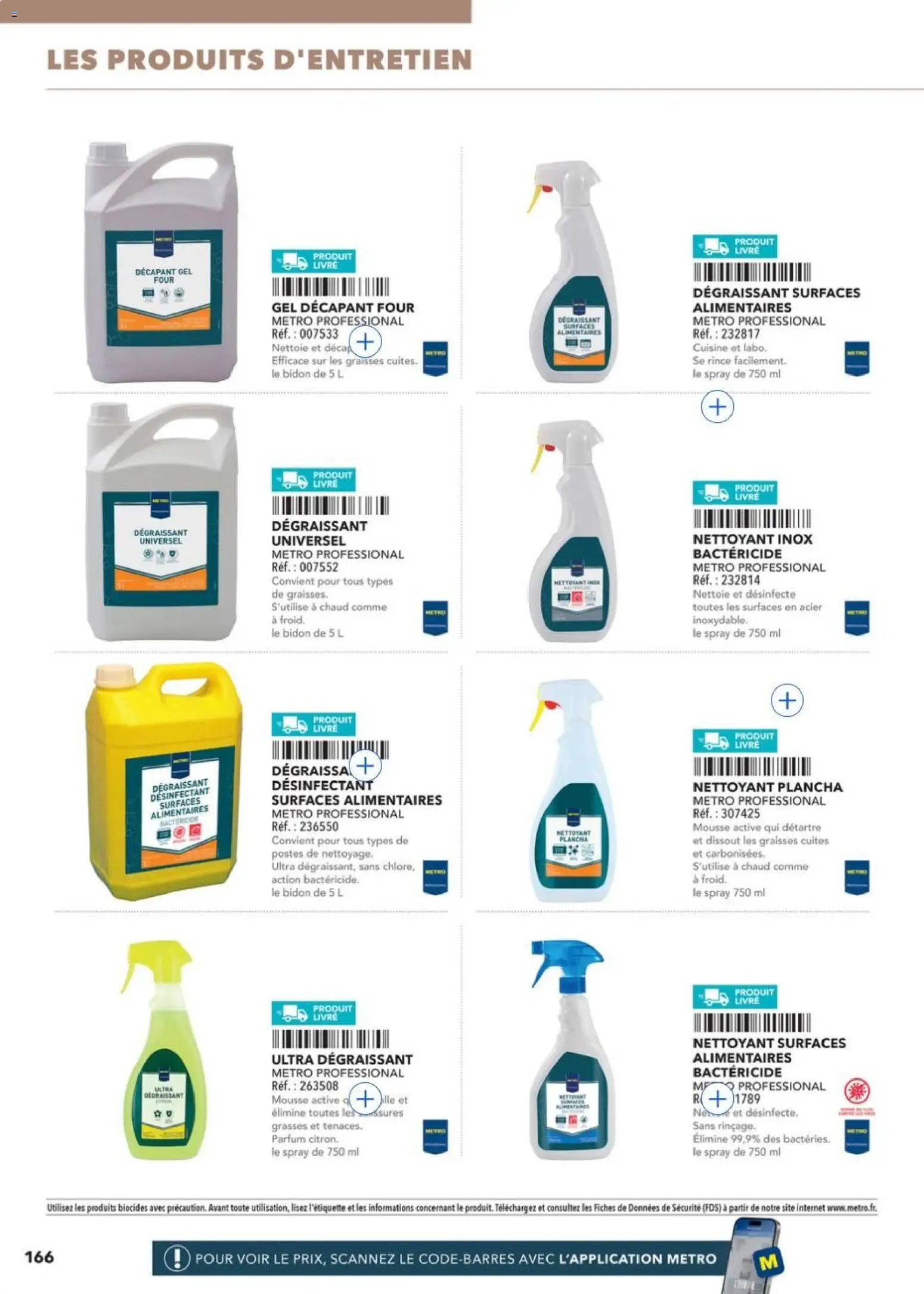Prévisualisation de METRO - Restauration rapide du magasin METRO formulaire valide 14/04/2026 - Parfum, Livre, Four, Plancha, Mousse, Dégraissant, Décapant