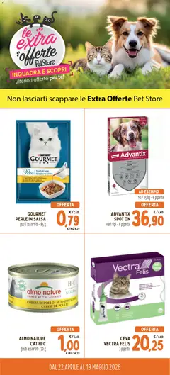 Anteprima dell'opuscolo Conad volantino PetStore Extra Offerte dal negozio Conad valido da 22/04/2026