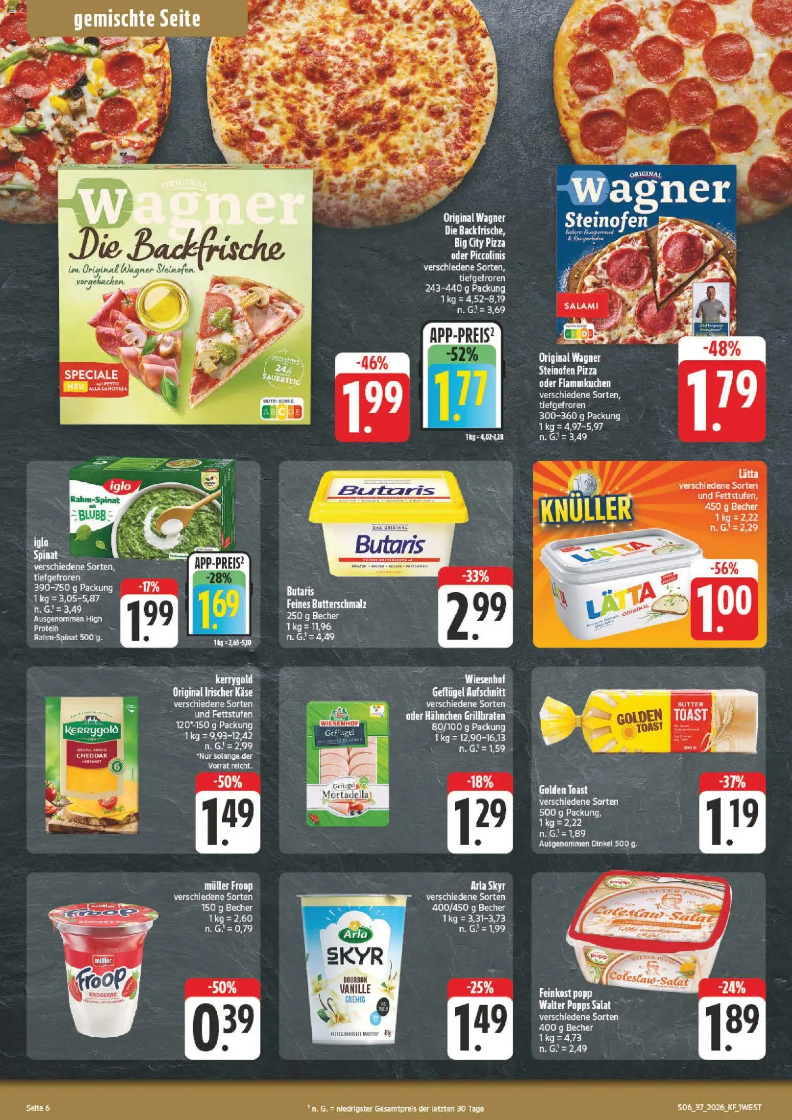 Vorschau von dem Prospekt des Geschäftes nah & gut, gültig ab dem 07.09.2026 - Butter, Salat, Skyr, Butterschmalz, Piccolinis, Toast, Froop, Lätta